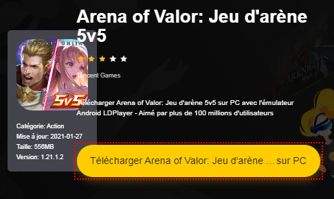 Installer Arena of Valor sur PC 