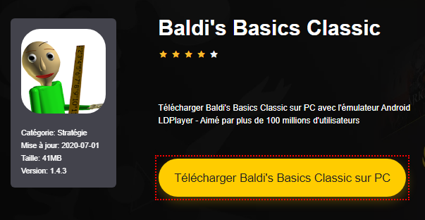 Installer Baldi's Basics Classic sur PC 