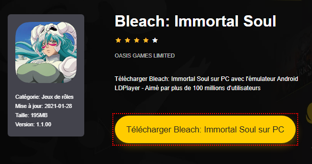 Installer Bleach: Immortal Soul sur PC 