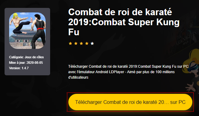 Installer Combat de roi de karaté 2019:Combat Super Kung Fu sur PC 