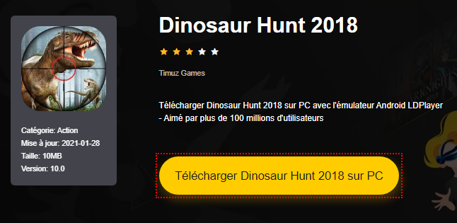 Installer Dinosaur Hunt 2018 sur PC 