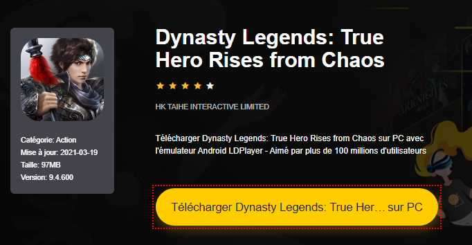 Installer Dynasty Legends: True Hero Rises from Chaos sur PC 