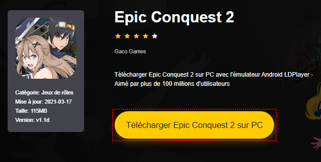 Installer Epic Conquest 2 sur PC 