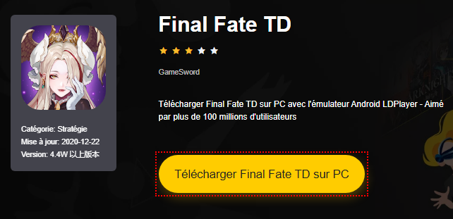 Installer Final Fate TD sur PC 