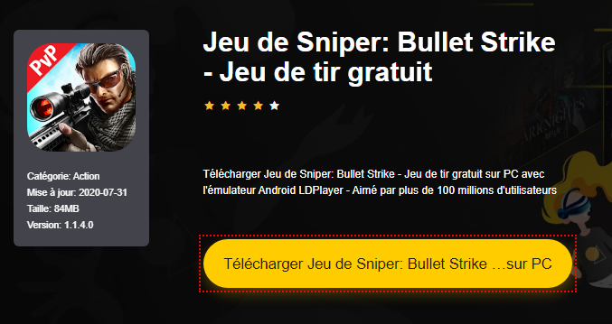 Installer Jeu de Sniper: Bullet Strike - Jeu de tir gratuit sur PC 
