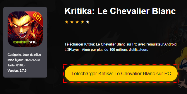 Installer Kritika: Le Chevalier Blanc sur PC 