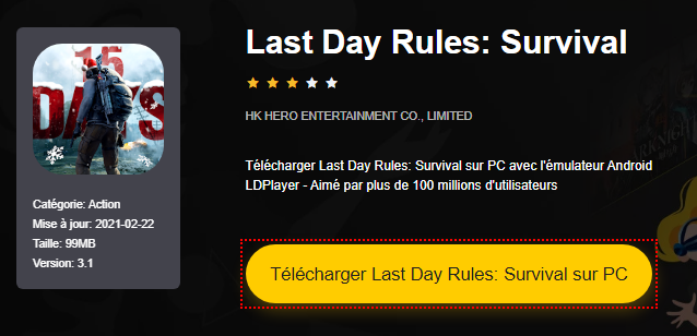 Installer Last Day Rules: Survival sur PC 