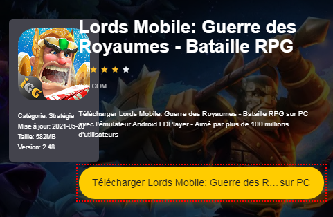 Installer Lords Mobile: Guerre des Royaumes - Bataille RPG sur PC 