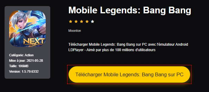 Installer Mobile Legends: Bang Bang sur PC 
