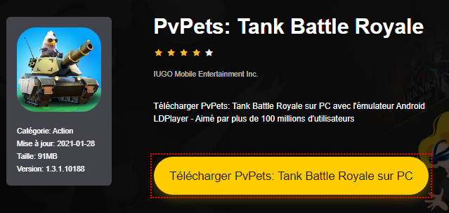 Installer PvPets: Tank Battle Royale sur PC 