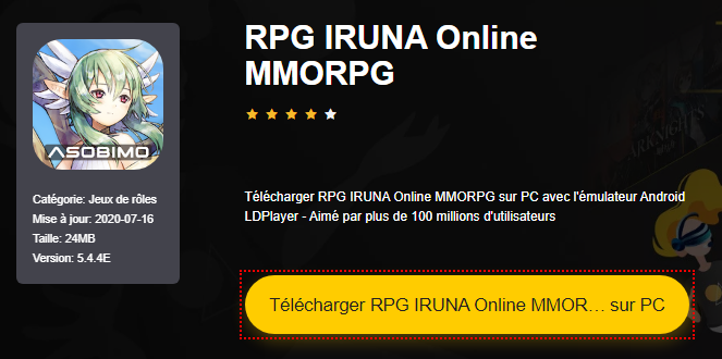 Installer RPG IRUNA Online MMORPG sur PC 