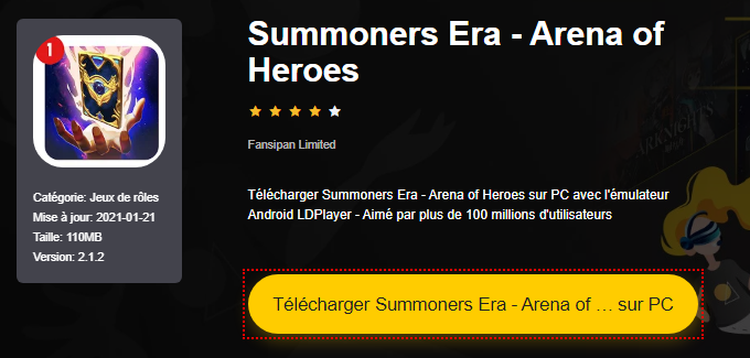 Installer Summoners Era - Arena of Heroes sur PC 