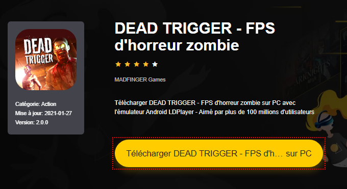Installer DEAD TRIGGER - FPS d'horreur zombie sur PC 