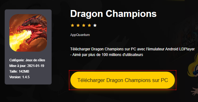 Installer Dragon Champions sur PC 