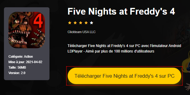 Installer Five Nights at Freddy's 4 sur PC 