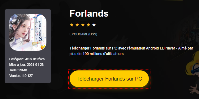 Installer Forlands sur PC 