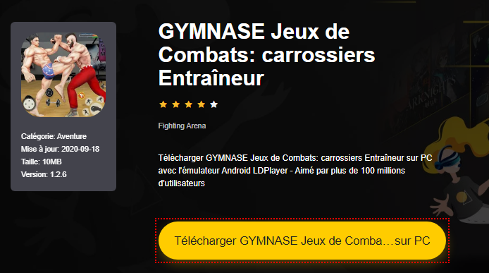 Installer GYMNASE Jeux de Combats: carrossiers Entraîneur sur PC 