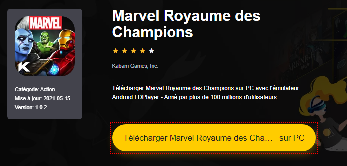 Installer Marvel Royaume des Champions sur PC 