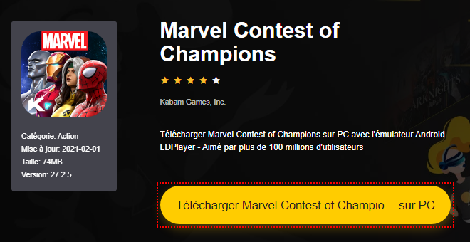 Installer Marvel Contest of Champions sur PC 