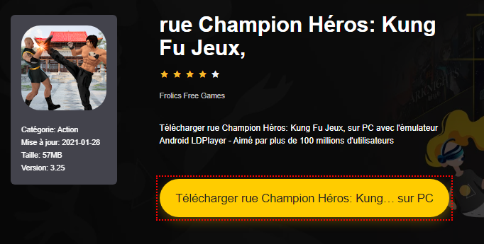 Installer rue Champion Héros: Kung Fu Jeux, sur PC 