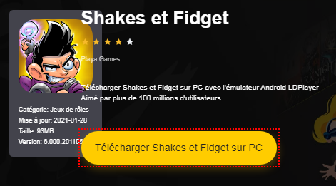 Installer Shakes et Fidget sur PC 