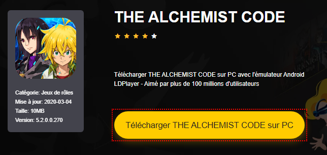 Installer THE ALCHEMIST CODE sur PC 