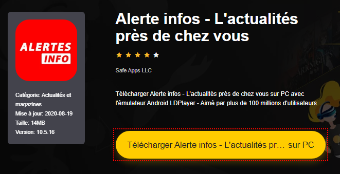 Installer Alerte infos - L'actualités près de chez vous sur PC 