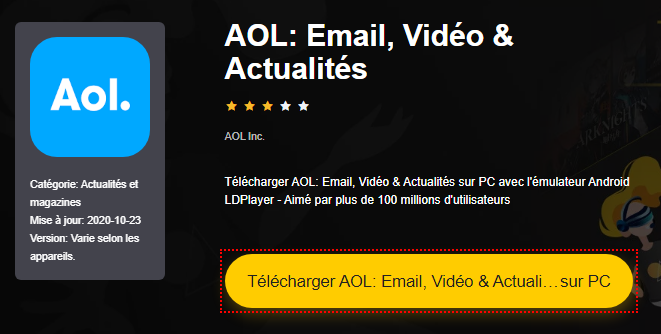 Installer AOL: Email, Vidéo & Actualités sur PC 