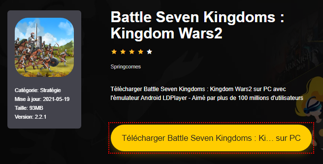 Installer Battle Seven Kingdoms : Kingdom Wars2 sur PC 