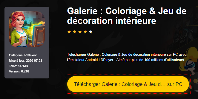 Installer Galerie : Coloriage & Jeu de décoration intérieure sur PC 