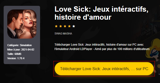 Installer Love Sick: Jeux intéractifs, histoire d'amour sur PC 