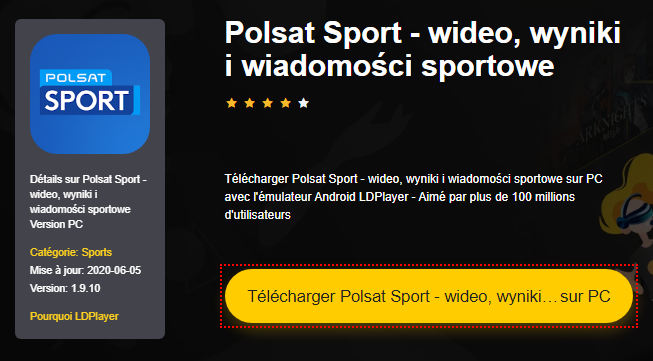Installer Polsat Sport - wideo, wyniki i wiadomości sportowe sur PC 