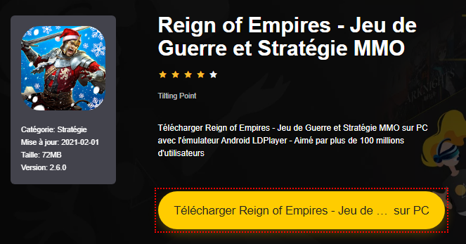 Installer Reign of Empires - Jeu de Guerre et Stratégie MMO sur PC 