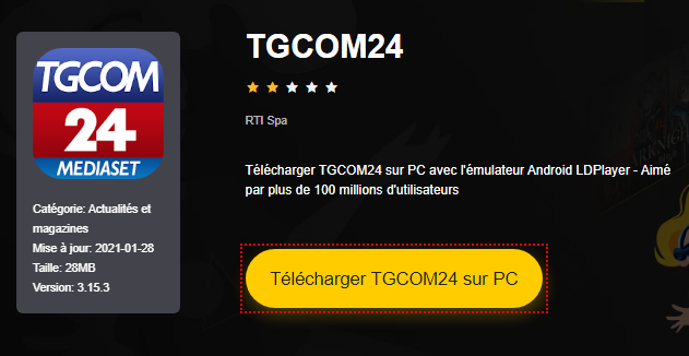 Installer TGCOM24 sur PC 