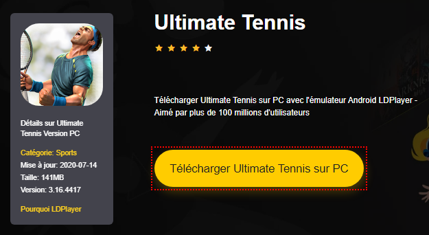 Installer Ultimate Tennis sur PC 