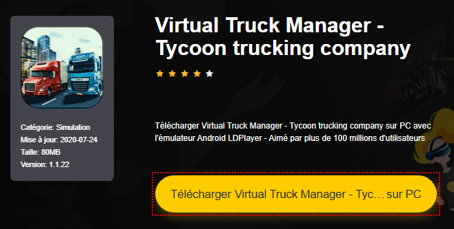 Installer Virtual Truck Manager - Tycoon trucking company sur PC 