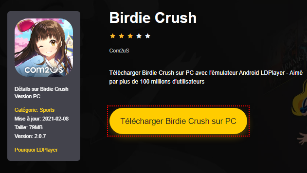 Installer Birdie Crush sur PC 