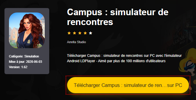 Installer Campus : simulateur de rencontres sur PC 