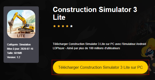 Installer Construction Simulator 3 Lite sur PC 