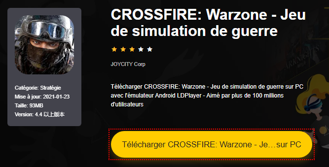 Installer CROSSFIRE: Warzone - Jeu de simulation de guerre sur PC 