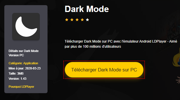 Installer Dark Mode sur PC 