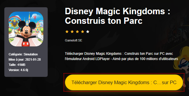 Installer Disney Magic Kingdoms : Construis ton Parc sur PC 