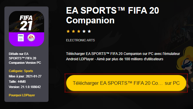 Installer EA SPORTS™ FIFA 20 Companion sur PC 