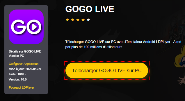 Installer GOGO LIVE sur PC 