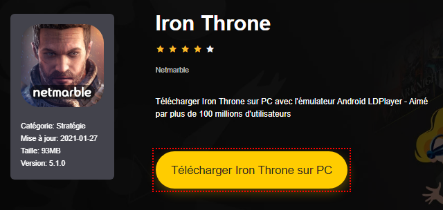 Installer Iron Throne sur PC 