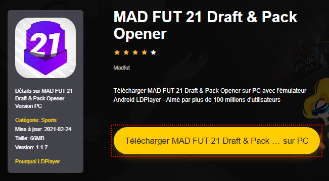 Installer MAD FUT 21 Draft & Pack Opener sur PC 