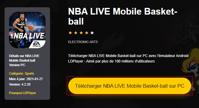 Installer NBA LIVE Mobile Basket-ball sur PC 