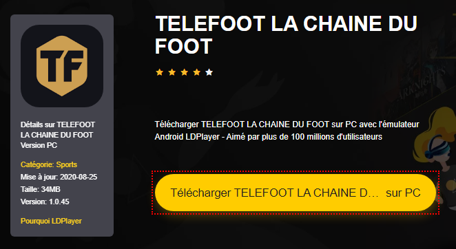 Installer TELEFOOT LA CHAINE DU FOOT sur PC 