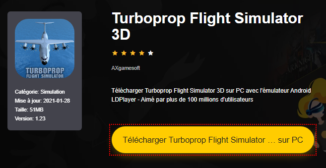 Installer Turboprop Flight Simulator 3D sur PC 