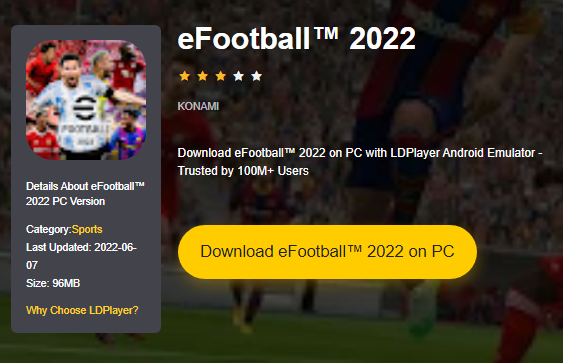 Installer eFootball™ 2022 sur PC 